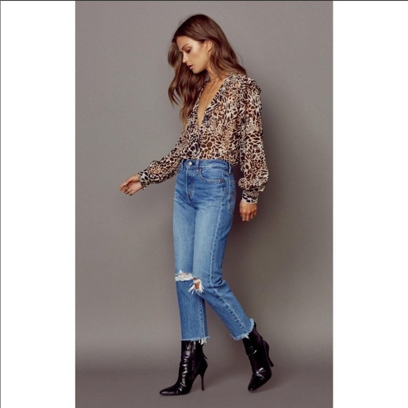 πHPπBlue Life Fina Animal Print Crop Top- NWOT - Picture 4 of 12